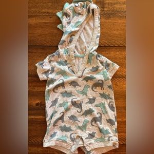 Hooded Dinosaur Romper size 3 months